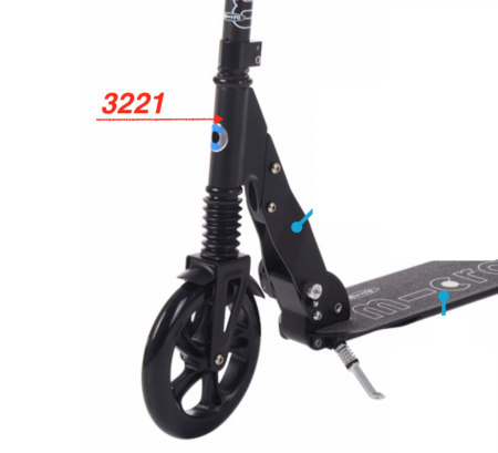 Рулевая колонка для Micro Suspension черная (9-3221)