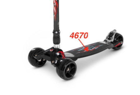 Платформа пластиковая с наклейкой для Kickboard Monster (9-4670)