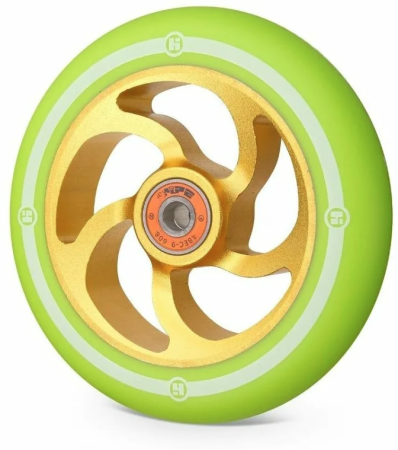 Колесо Hipe 5F 120мм золотой/светлый-зеленый