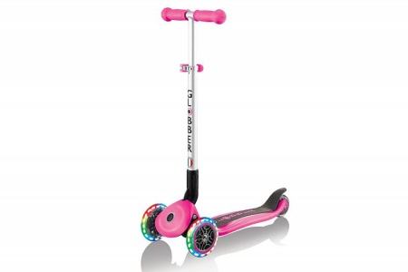 Самокат Globber Primo Foldable Lights розовый Самокат Globber Primo Foldable Lights розовый