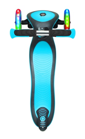 Самокат Globber Elite Deluxe Lights голубой